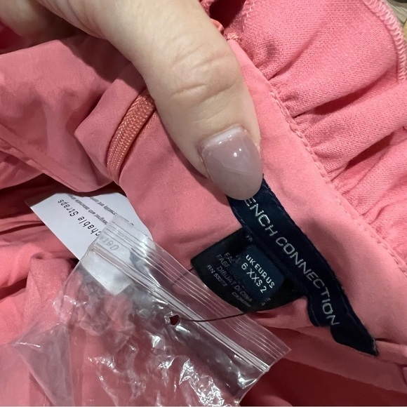 NWT FRENCH CONNECTION Whisper Ruffle-Trim Sweetheart Dress - Picture 12 of 13